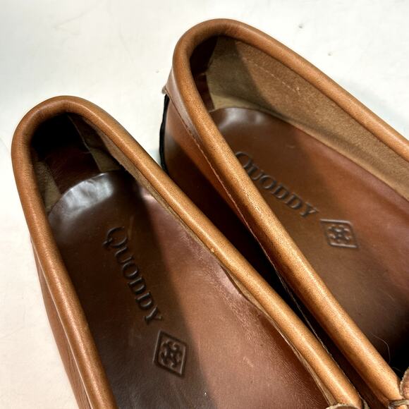 GOOD Quoddy Handsewn Brown Leather Driver Moccasin Loafer Made in Maine USA 11.5 - Picture 8 of 11